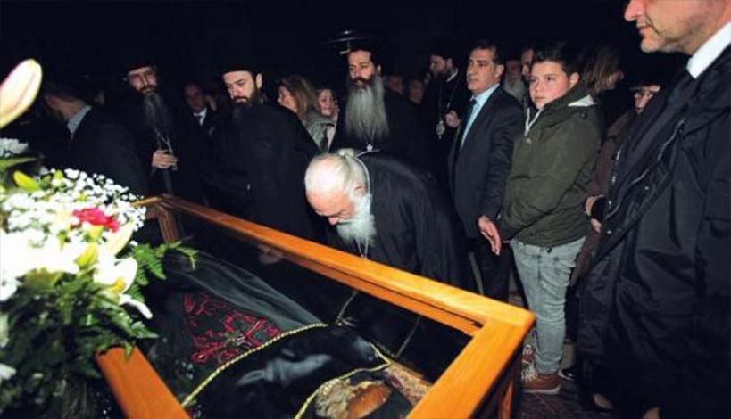 Ο Αρχιεπίσκοπος Ιερώνυμος στον εσπερινό στην ιστορική μονή του Οσίου Λουκά