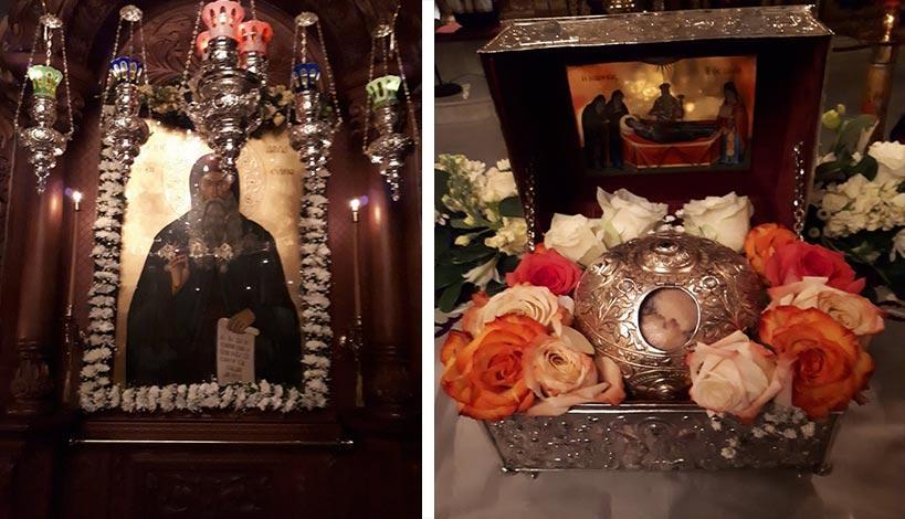 Υποδοχή του Ιερού λειψάνου οσίου Δαυίδ του εν Ευβοία