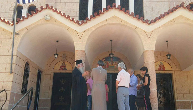 Μητροπολίτης Περιστερίου κ. Κλήμης - Επίσκεψη στους σεισμόπληκτους ναούς