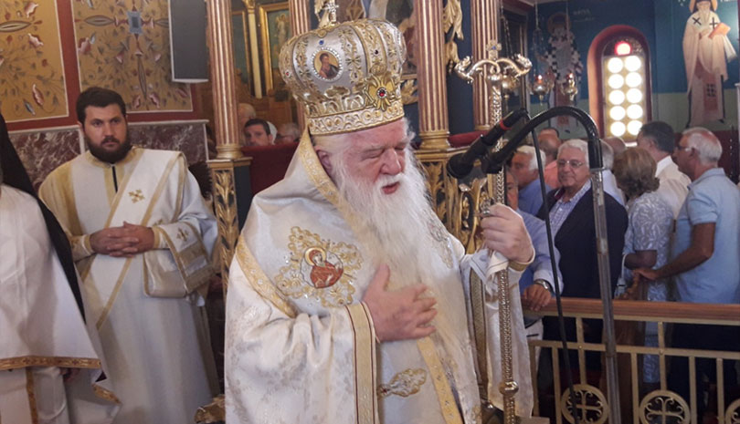 Η αποχαιρετιστήρια Θεία Λειτουργία του Σεβασμιωτάτου Μητροπολίτη κ. Αμβροσίου