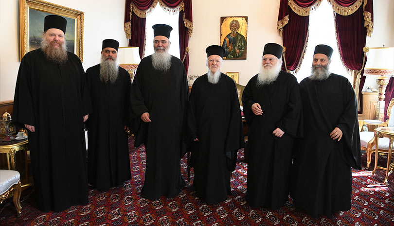 Προσκυνηματική επίσκεψη του Καθηγουμένου της Μονής Βατοπαιδίου και Αγιορειτών πατέρων στο Οικουμενικό Πατριαρχείο