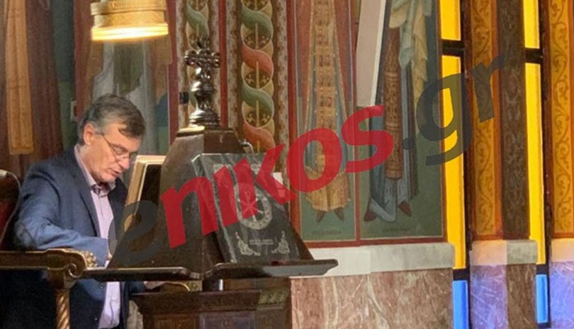Ο Σωτήρης Τσιόδρας έψαλε στη Θεία Λειτουργία της Σταυροπροσκυνήσεως