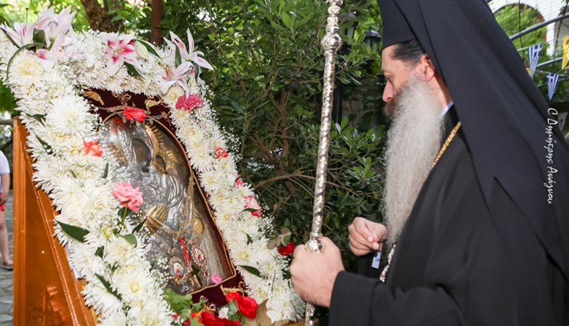 O Μητροπολίτης Φθιώτιδος Συμεών στην επέτειο Ευρέσεως Θαυματουργού Ιεράς Εικόνος Παναγίας Ελεούσης Ξυνιάδος.
