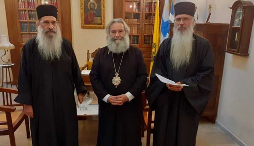 Επίσκεψη καθηγουμένου Ι. Μονής Σταυρονικήτα στον Μητροπολίτη Μάνης