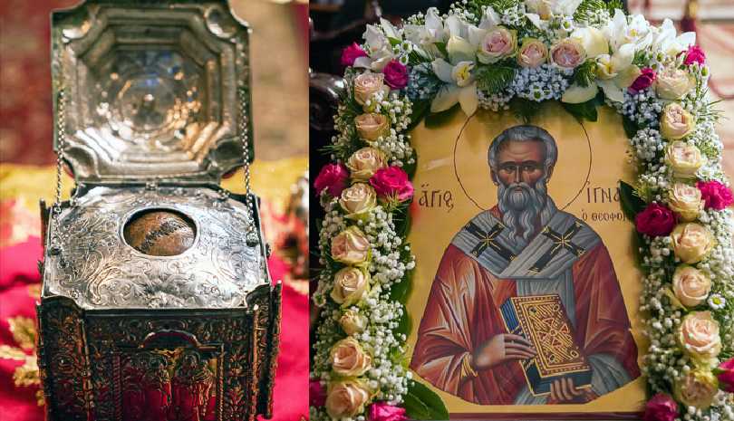 Σε προσκύνηση η τιμία κάρα του Αγίου Ιγνατίου του Θεοφόρου