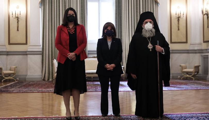 Στην Πρόεδρο της Δημοκρατίας ο νέος Αρχιεπίσκοπος Κρήτης