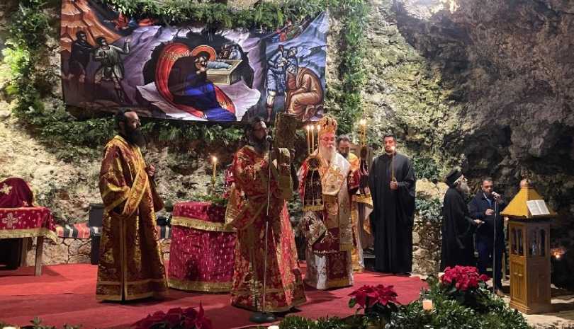 Μητρόπολη Κισάμου : Χριστός ετέχθη στο σπήλαιο της Μαραθοκεφάλας