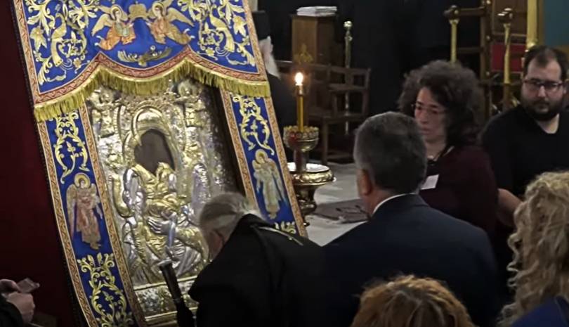 Παναγία Άξιον Εστί: Σε ζωντανή μετάδοση η αναχώρηση της Ιεράς εικόνας από την Αθήνα