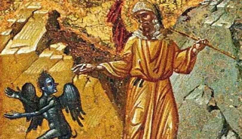 Ο όσιος που είδε το φρικιαστικό πρόσωπο του σατανά να τον κοροϊδεύει