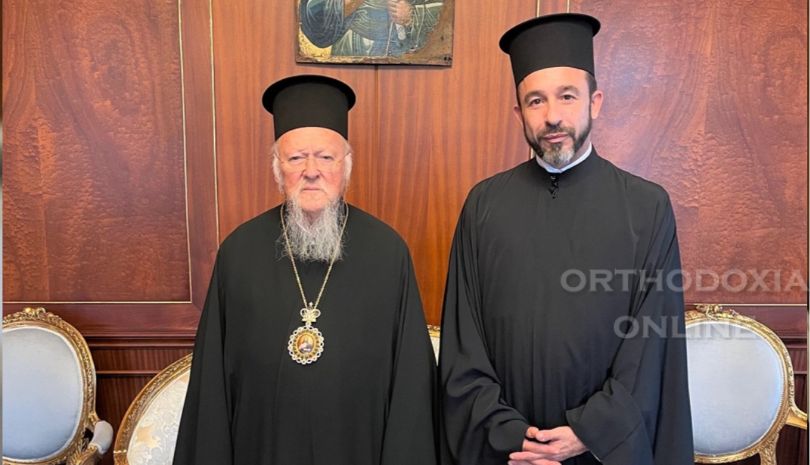 Ο Μητροπολίτης Ναυκράτιδος στον Οικουμενικό Πατριάρχη