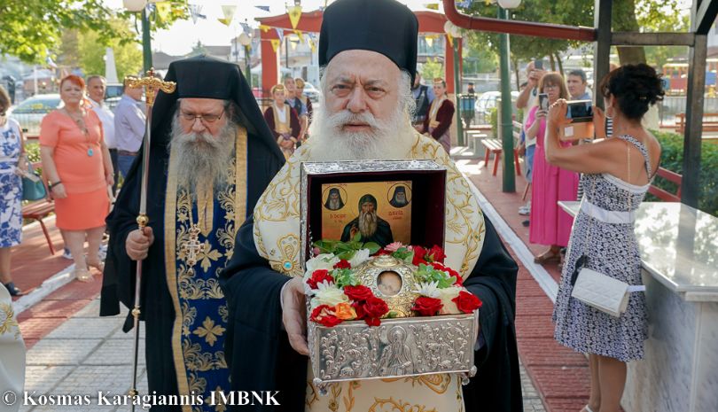 Η υποδοχή της Τιμίας Κάρας του Οσίου Δαβίδ του εν Ευβοία στη Μητρόπολη Βεροίας