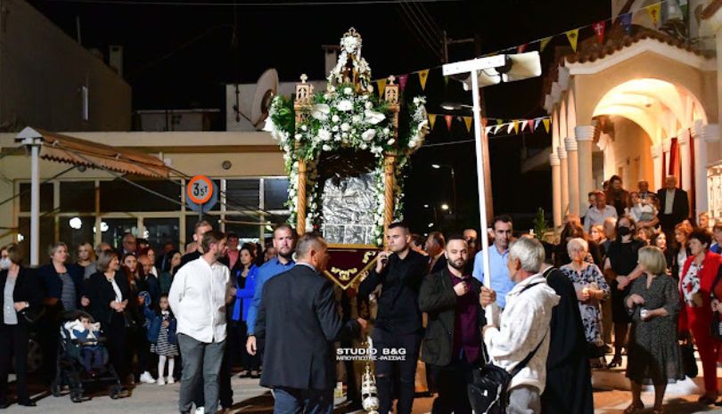 Ίναχος Αργολίδας – Η λιτάνευση της Ιεράς εικόνος του Αγίου Δημητρίου (ΦΩΤΟ & ΒΙΝΤΕΟ)