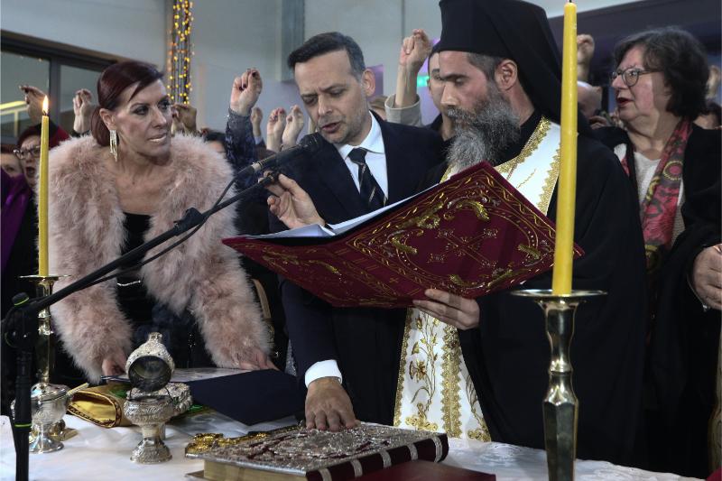 Παρουσία του Αρχιεπισκόπου η ορκωμοσία του Δημάρχου Αθηναίων Χάρη Δούκα.