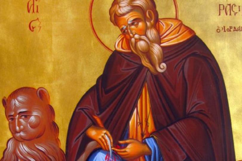 Ο Όσιος Γεράσιμος Ιορδανίτης και το πληγωμένο λιοντάρι