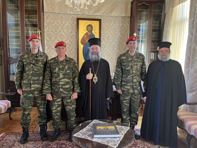 Ο Νέος Διοικητής της 5ης Α/Μ ΤΑΞ «V ΜΕΡΑΡΧΙΑ ΚΡΗΤΩΝ» στον Μητροπολίτη Ρεθύμνης