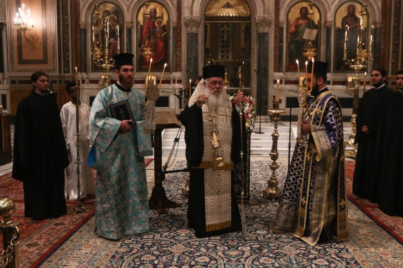 Ο Αρχιεπίσκοπος Αθηνών στην Ακολουθία του Ακαθίστου Ύμνου
