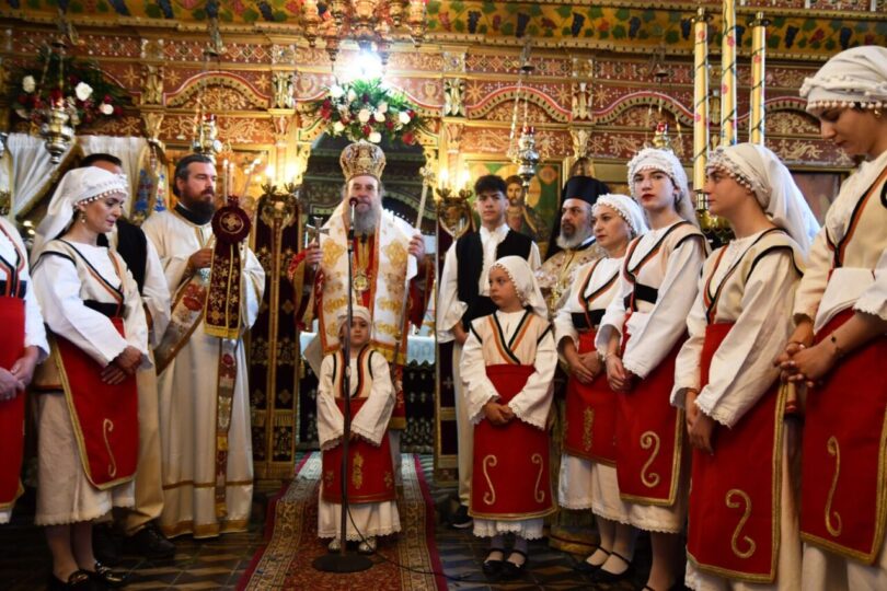 Ο Μητροπολίτης Ιερισσού στον Ι.Ν. Αγίου Γεωργίου Μελισσουργού