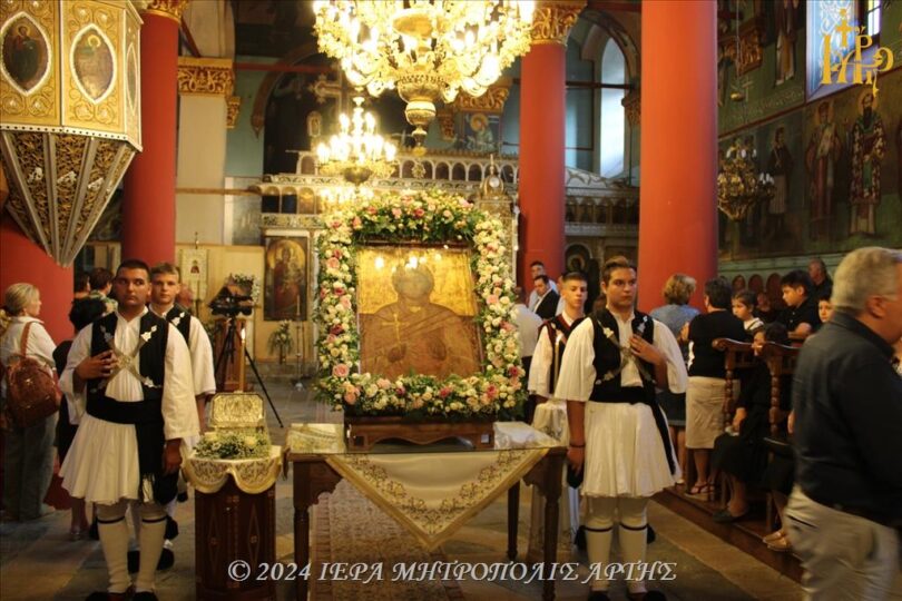 Μέγας Πανηγυρικός Εσπερινός στον πανηγυρίζοντα ενοριακό Ιερό Ναό των Πραμάντων της Ιεράς Μητροπόλεως Άρτης