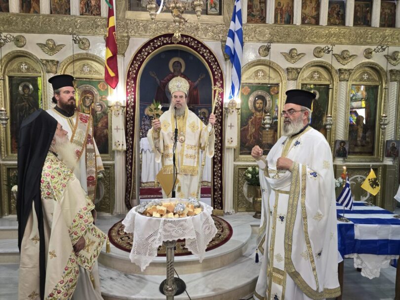 Ο Μητροπολίτης Ιερισσού στον Ι.Ν. Αγίας Παρασκευής Δουμπιών