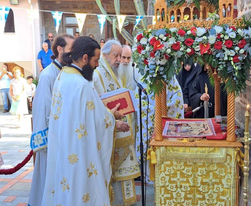 Πανηγύρισε η Ιερά Μονή Κοιμήσεως της Θεοτόκου στον Οξύλιθο Κύμης