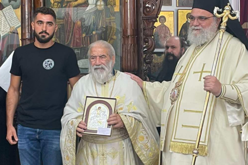 Ο Μητροπολίτης Ταμασού τίμησε τον Πρωτοπρεσβύτερο Γ. Κωνσταντίνου